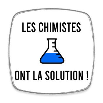 Humor von Chemikern - Viereckiger Kühlschrankmagnet - Weiß - Vorne
