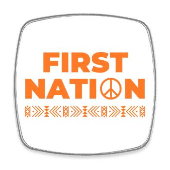 first nation indigen USA - Viereckiger Kühlschrankmagnet - Weiß - Vorne