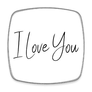 VALENTINSTAG. ICH LIEBE DICH. ICH LIEBE DICH. LIEBE. LIEBE - Viereckiger Kühlschrankmagnet - Weiß - Vorne