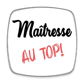 MISTRESS - Square fridge magnet - white - Front