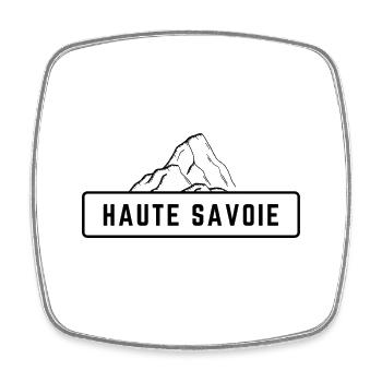 Haute Savoie Schwarzer Berg - Viereckiger Kühlschrankmagnet - Weiß - Vorne