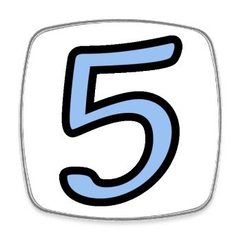 5. 5 JAHRE. 5-JÄHRIGES JUBILÄUM. 5-JÄHRIGES JUBILÄUM. 5. - Viereckiger Kühlschrankmagnet - Weiß - Vorne