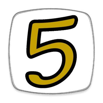 5. 5 JAHRE. 5-JÄHRIGES JUBILÄUM. 5-JÄHRIGES JUBILÄUM. 5. - Viereckiger Kühlschrankmagnet - Weiß - Vorne