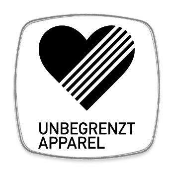 UNBEGRENZT LOVE by Unbegrenzt Apparel - Viereckiger Kühlschrankmagnet - Weiß - Vorne
