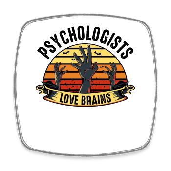 psychologue - Magnet carré - blanc - Devant
