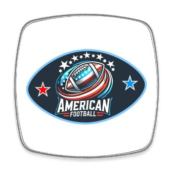 Logo du football américain - Magnet carré - blanc - Devant