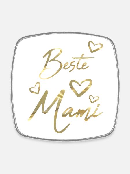 Beste Mami - Viereckiger Kühlschrankmagnet - Weiß