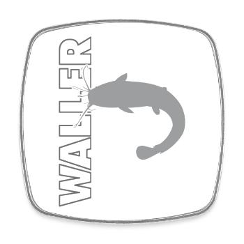 Waller fischen Nachtangeln Angler und Anglerin - Viereckiger Kühlschrankmagnet - Weiß - Vorne