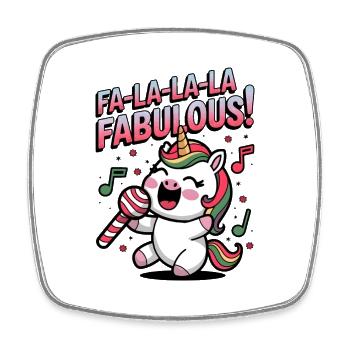 Fa-la-la-la Fabulous! - Square fridge magnet - white - Front