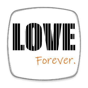 ICH LIEBE DICH. ICH LIEBE DICH. LIEBE. LIEBE. HERZ. - Viereckiger Kühlschrankmagnet - Weiß - Vorne