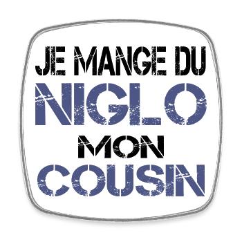 Je mange du Niglo - Magnet carré - blanc - Devant