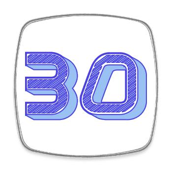 30. 30 YEARS. 30th ANNIVERSARY. 30 YEARS ANNIVERSARY. - Square fridge magnet - white - Front