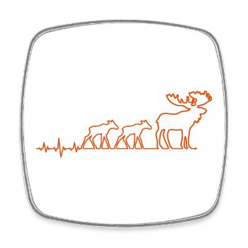 elch moose - Viereckiger Kühlschrankmagnet - Weiß - Vorne