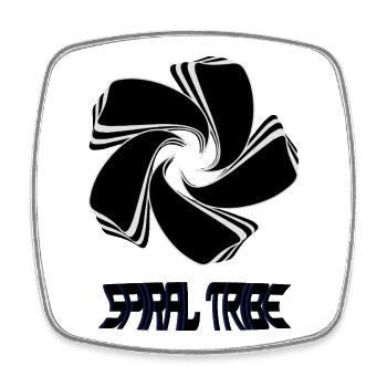 Spiral Tribe - Viereckiger Kühlschrankmagnet - Weiß - Vorne