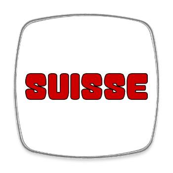 SWITZERLAND. COUNTRY. GENEVA. SWITZERLAND. HUMOR. COUNTRY - Square fridge magnet - white - Front