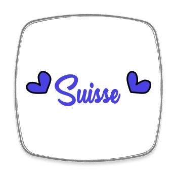 SWITZERLAND. COUNTRY. GENEVA. HUMOR. COUNTRY - Square fridge magnet - white - Front