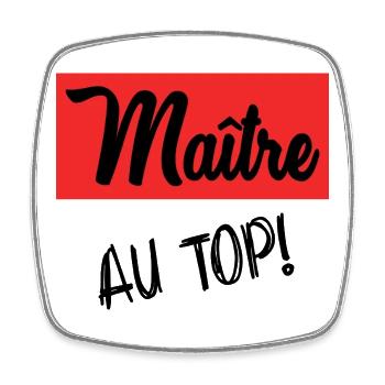 MASTER. MASTER. THANK YOU. THANK YOU MASTER - Square fridge magnet - white - Front