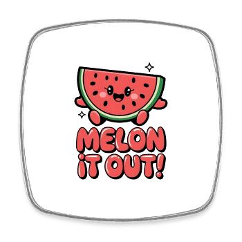 Melon It Out ! - Magnet carré - blanc - Devant