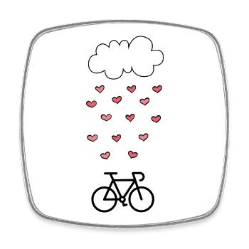 Ich liebe Radfahren Radfahren Radfahren - Viereckiger Kühlschrankmagnet - Weiß - Vorne