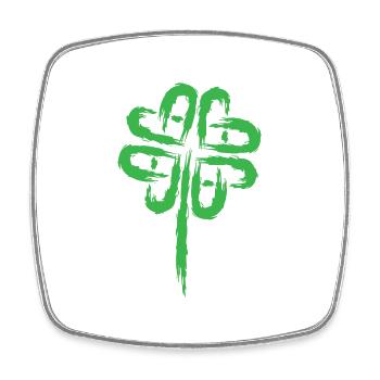 Kleeblatt Symbol Keltische Symbole - Viereckiger Kühlschrankmagnet - Weiß - Vorne