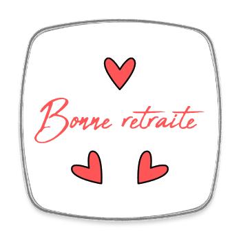 RETIREMENT. RETIREMENT. RETIRED. HAPPY RETIREMENT - Square fridge magnet - white - Front