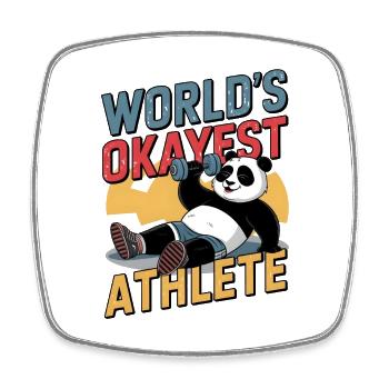 Der okayste Athlet der Welt - Viereckiger Kühlschrankmagnet - Weiß - Vorne