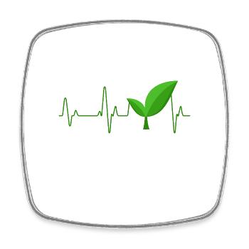 Vegan - Magnet carré - blanc - Devant