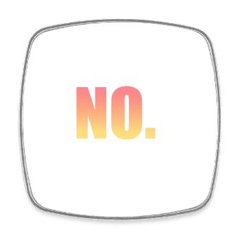 no sticker - Viereckiger Kühlschrankmagnet - Weiß - Vorne