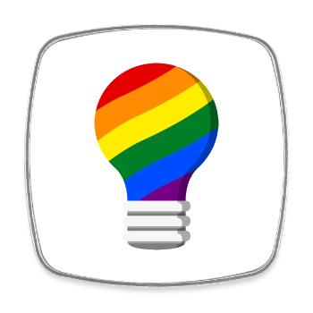 Gay Pride - Square fridge magnet - white - Front