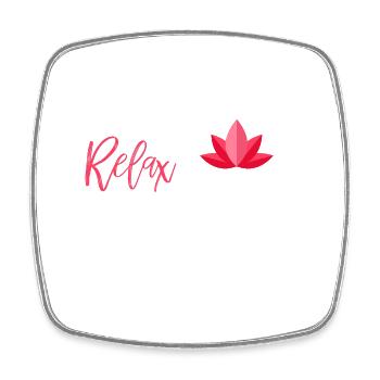 massage - Square fridge magnet - white - Front