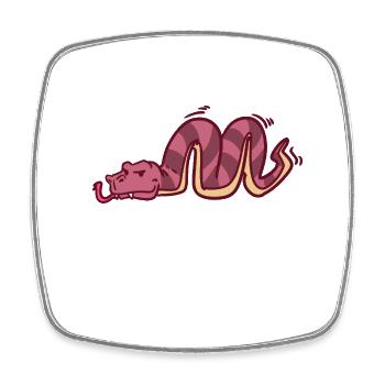 Geheimnisvolle Python Urwaldbewohner - Viereckiger Kühlschrankmagnet - Weiß - Vorne