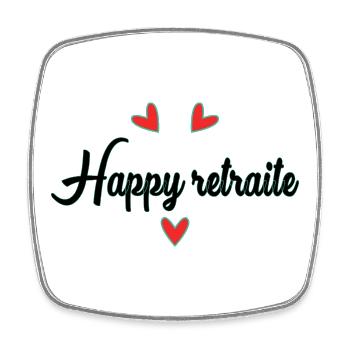 RETIREMENT. COLLEAGUE. RETIREMENT. RETIRED. RETIREMENT. - Square fridge magnet - white - Front