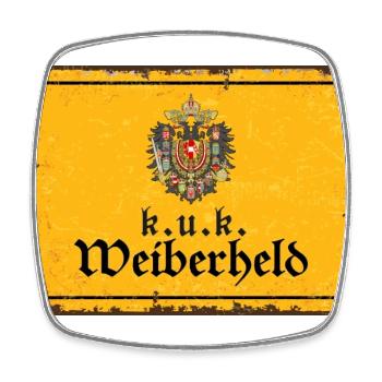 Vintage Österreich k.u.k. Weiberheld - Viereckiger Kühlschrankmagnet - Weiß - Vorne