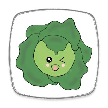 Salade Légumes Costume Carnaval Carnaval Partenaire Chemise - Magnet carré - blanc - Devant