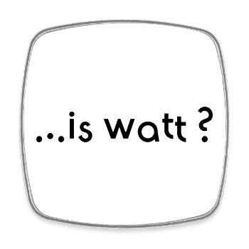is watt - Viereckiger Kühlschrankmagnet - Weiß - Vorne