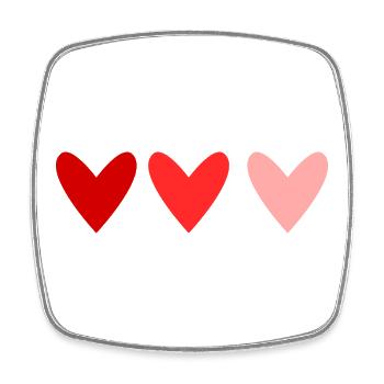HEILIGER VALENTINSTAG. ICH LIEBE DICH. ICH LIEBE DICH. LIEBE. LIEBE - Viereckiger Kühlschrankmagnet - Weiß - Vorne