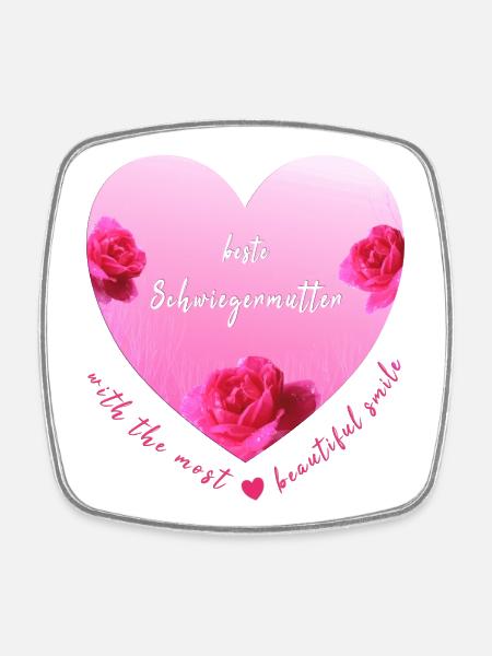 beste Schwiegermutter - Viereckiger Kühlschrankmagnet - Weiß