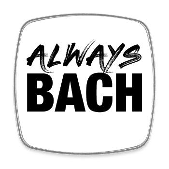 T-shirt de Johann Sebastian Bach - Magnet carré - blanc - Devant