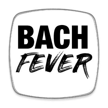 T-shirt de Johann Sebastian Bach - Magnet carré - blanc - Devant