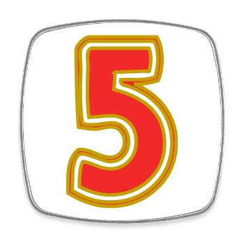 5 - Square fridge magnet - white - Front