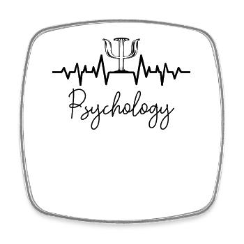psychologue - Magnet carré - blanc - Devant