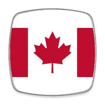Canada Flag Flag Maple Canada Day 1867 Toronto - Square fridge magnet - white - Front