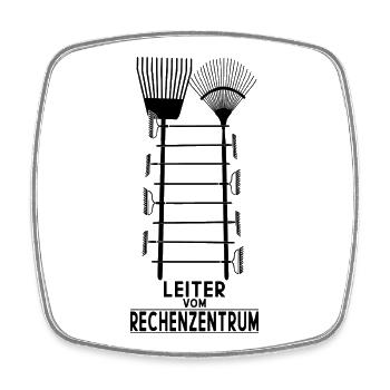 LEITER VOM RECHENZENTRUM - Viereckiger Kühlschrankmagnet - Weiß - Vorne