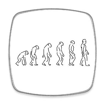 Evolution - Magnet carré - blanc - Devant