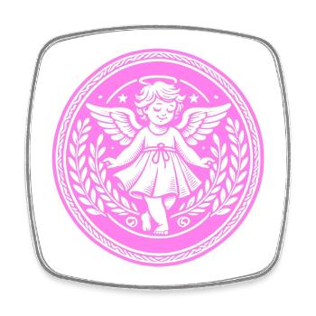 Guardian Angel Logo - Square fridge magnet - white - Front