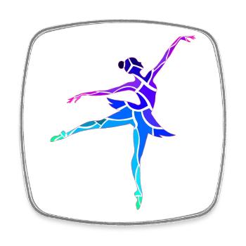 Dancer - Square fridge magnet - white - Front