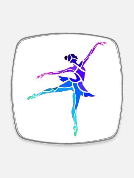 Dancer - Square fridge magnet - white