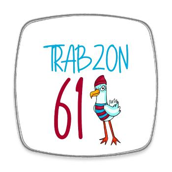 Trabzon 61 Türkei Stadt - Viereckiger Kühlschrankmagnet - Weiß - Vorne