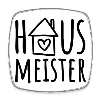 Hausmeister - Viereckiger Kühlschrankmagnet - Weiß - Vorne