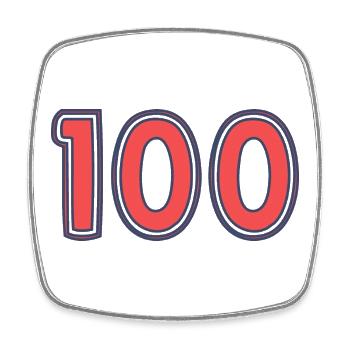 100. 100 YEARS. 100th ANNIVERSARY - Square fridge magnet - white - Front
